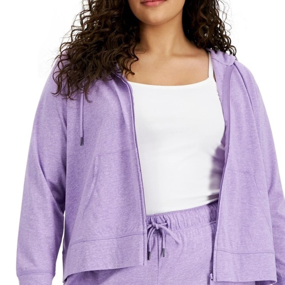 ID Ideology Women's Full Zip Hooded Jacket Purple Size 2X - Picture 1 of 11